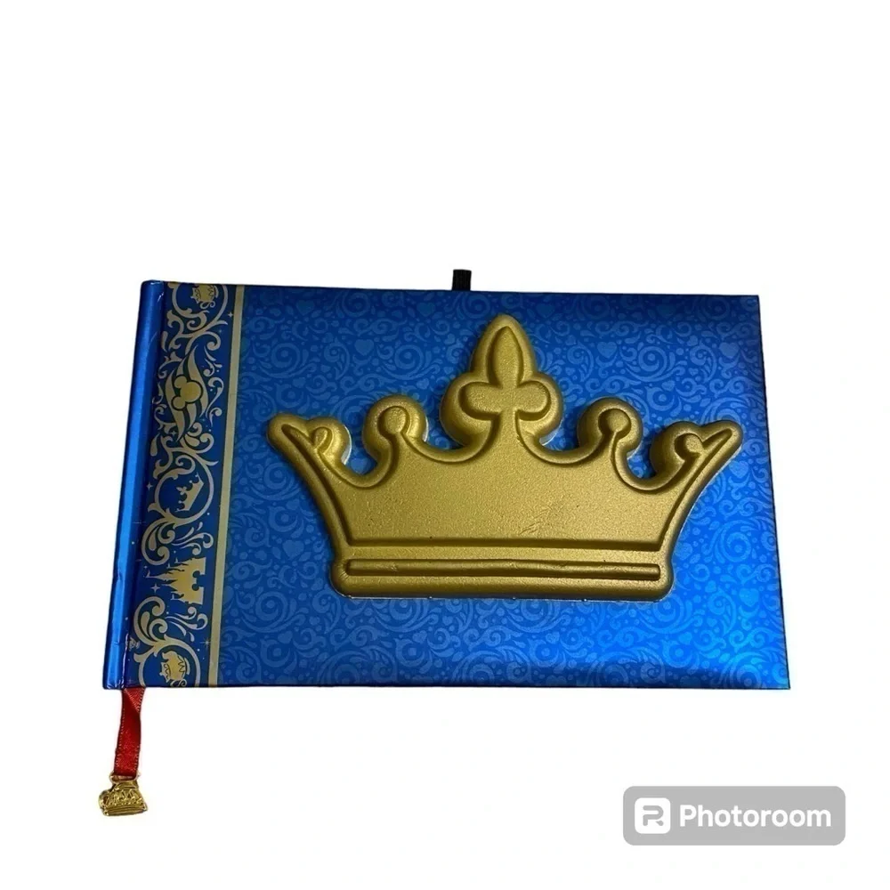 Disney Cruise Line Plush Picture Signature Autograph Book Gold Blue Princess